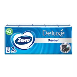 Носовые Платки Zewa Deluxe, 3 слоя, 10шт.x10