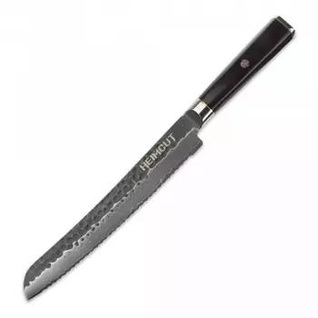 Нож Heimcut Damascus для хлеба, дамасская сталь, 67 слоёв, 23 см
