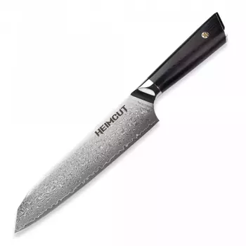Нож Heimcut Damascus Santoku, дамасская сталь, 67 слоёв, 9 см