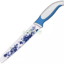 Нож хлебный Ладомир 20 см голубой