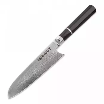 Нож кухонный Heimcut Santoku 18 см, дамасская сталь VG10 (67 слоев)