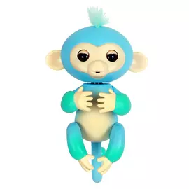 Обезьянка Fingerlings интерактивная Чарли голубая с зеленым