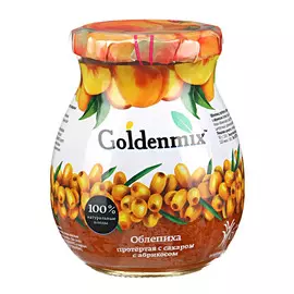 Облепиха GoldenMix протертая с сахаром и абрикосом 270 г