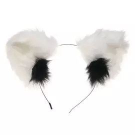 Ободок кошачьи ушки белые Кубера