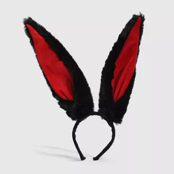 Ободок заячьи ушки Long Cheng Yiwu City черно-красный