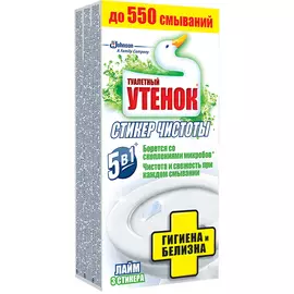 Очиститель унитаза Туалетный утенок Стикер чистоты Лайм 3 шт