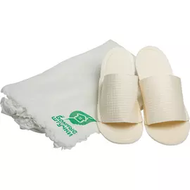 Одноразовый набор для женщин, для бани и сауны (парео, тапочки и трусики), белый "Банные штучки" /20