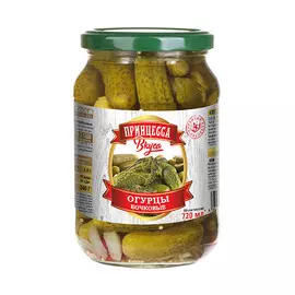 Огурцы бочковые Принцесса Вкуса 3-7 см 720 мл