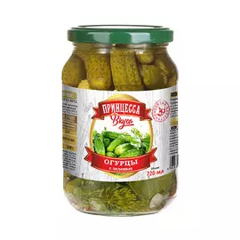 Огурцы Принцесса Вкуса с зеленью 700 г