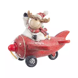 Олень в самолете Bizzotto ny светящийся 18 см
