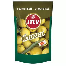 Оливки ITLV с косточкой 195 г дой-пак