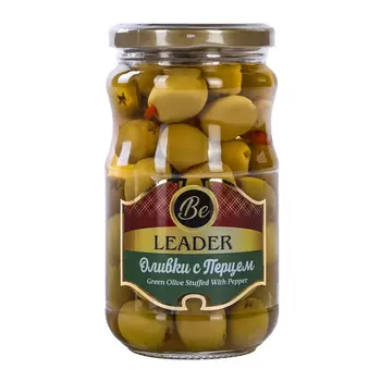 Оливки Leader с перцем 350 г