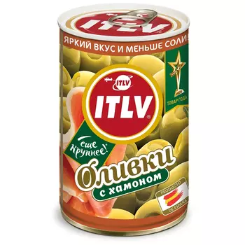 Оливки зеленые ITLV с хамоном 314 мл