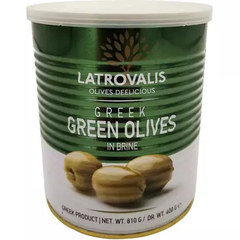 Оливки зеленые Latrovalis с косточкой 810 г