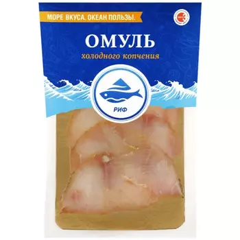 Омуль Риф кусочки н/к холодного копчения, 185 г
