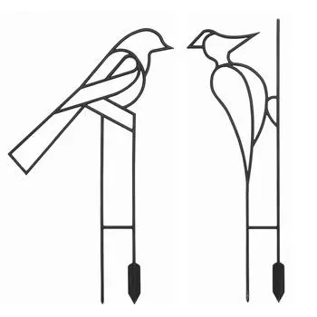 Опора для растений Lamela Птички 2шт h45 черный