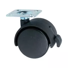 Опора колесная на площадке со стопор 40 мм Локри