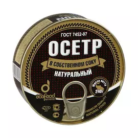 Осетр EcoFood в собственном соку 240 г
