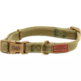 Ошейник для собак GREAT&amp;SMALL Canvas 10 мм х 200-350 мм зеленый