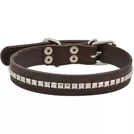 Ошейник для собак ZOOEXPRESS Металл 2 сл 26 мм 50 см Коричневый