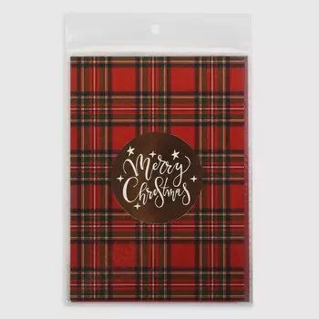 Открытка с конвертом Mercury Tartan 12,7x18 см в ассортименте