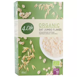 Овсяные хлопья 4Life Геркулес крупные органические 450 г