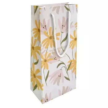 Пакет бумажный подарочный Be Smart 15х32 см. Коллекция "April", цветы