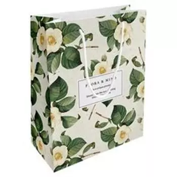 Пакет бумажный подарочный Be Smart 25х32 см. Коллекция "Flora", камелия