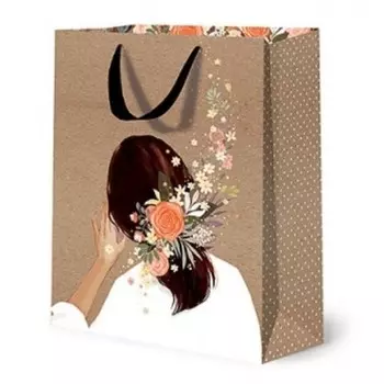 Пакет Лакарт Дизайн крафт AB 26,4х16х36 см в ассортименте