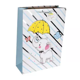 Пакет подарочный "Белый слоник"