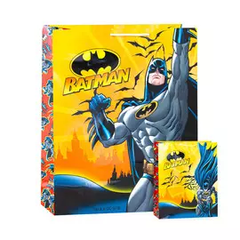 Пакет подарочный большой желтый ND Play Batman 22х31х10 см