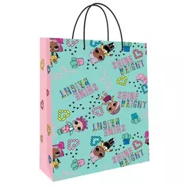 Пакет подарочный большой ND Play Lol мятный с розовым