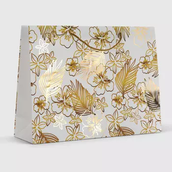 Пакет подарочный Due Esse Christmas foglie 33x12x45,5 см в ассортименте