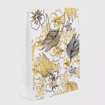 Пакет подарочный Due Esse Christmas Foglie 38x11x50 см в ассортименте