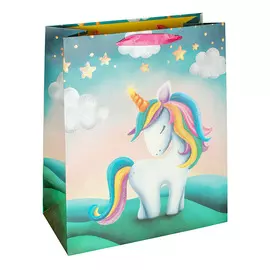 Пакет подарочный "Изумрудный единорог"