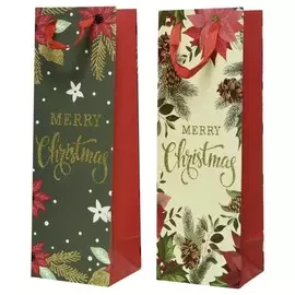 Пакет подарочный Kaemingk 452887 10х12х36 см в ассортименте