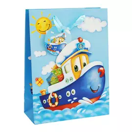 Пакет подарочный "Кораблик" 1028-SB
