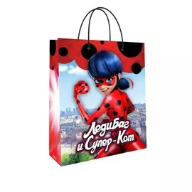 Пакет подарочный малый ND Play Леди Баг 180x230x100мм