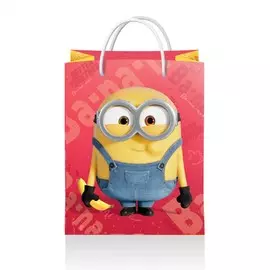 Пакет подарочный ND Play Minions 2, красный, малый, 18х22,3х10 см (3D дизайн)