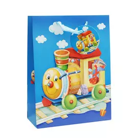 Пакет подарочный "Паровозик" 1025-SB