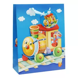 Пакет подарочный "Паровозик" 1026-SB