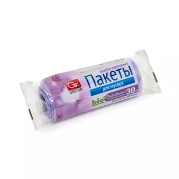 Пакеты для мусора Grifon цветы 35л/20шт