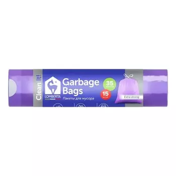 Пакеты для мусора Lomberta Aroma с завязками 35 л 15 шт