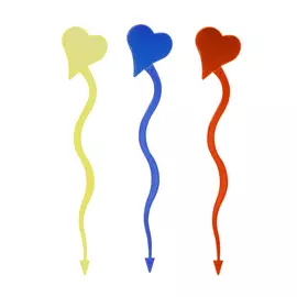 Палочки для коктейля Fackelmann Сердце 18 см 10 шт