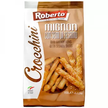 Палочки хлебные Roberto Гриссини миньон с кунжутом, 150 г