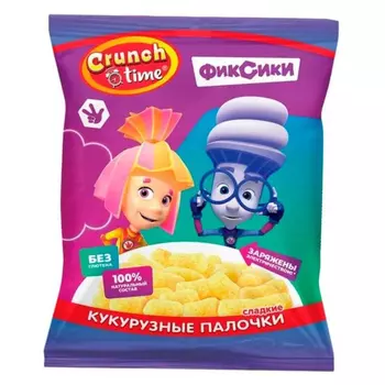 Палочки кукурузные Crunch time фиксики 75 г