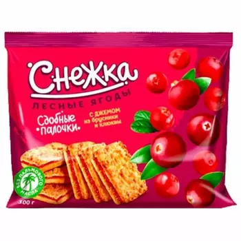 Палочки Снежка сдобные брусника и клюква 300 г