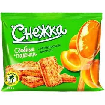 Палочки Снежка сдобные с абрикосовым джемом 300 г