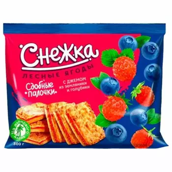 Палочки Снежка сдобные земляника и голубика 300 г