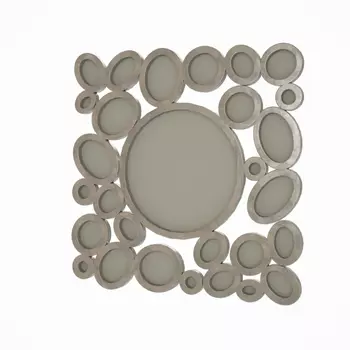 Панно Mart Gallery Кольца с зеркалами квадрат 80х80х2,5 см